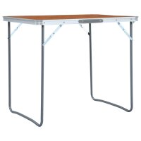 vidaXL Klappbarer Campingtisch mit Metallrahmen 80 x 60 cm