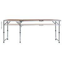 vidaXL Klappbarer Campingtisch Aluminium 180 x 60 cm