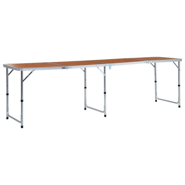 vidaXL Klappbarer Campingtisch Aluminium 240 x 60 cm