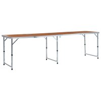 vidaXL Klappbarer Campingtisch Aluminium 240 x 60 cm