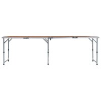 vidaXL Klappbarer Campingtisch Aluminium 240 x 60 cm