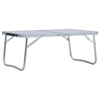 vidaXL Klappbarer Campingtisch Weiß Aluminium 60 x...