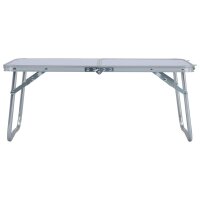 vidaXL Klappbarer Campingtisch Weiß Aluminium 60 x...