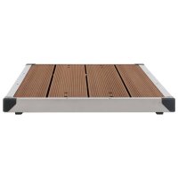 vidaXL Garten-Duschwanne WPC Edelstahl 110 x 62 cm Braun