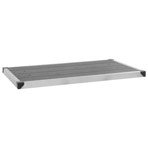 vidaXL Garten-Duschwanne WPC Edelstahl 110 x 62 cm Grau