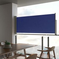 vidaXL Ausziehbare Seitenmarkise 100x300 cm Blau