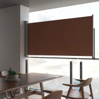 WOWONA Ausziehbare Seitenmarkise 120x300 cm Braun