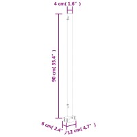 vidaXL Ausziehbare Seitenmarkise 140 x 300 cm Rot