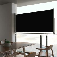 vidaXL Ausziehbare Seitenmarkise 60×300 cm Schwarz