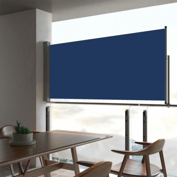 vidaXL Ausziehbare Seitenmarkise 60&times;300 cm Blau