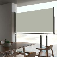 vidaXL Ausziehbare Seitenmarkise 80×300 cm Creme