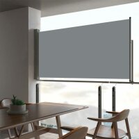 vidaXL Ausziehbare Seitenmarkise 80×300 cm Grau