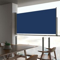 vidaXL Ausziehbare Seitenmarkise 80&times;300 cm Blau