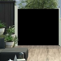 vidaXL Ausziehbare Seitenmarkise 100×300 cm Schwarz