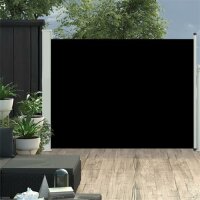 vidaXL Ausziehbare Seitenmarkise 140×500 cm Schwarz