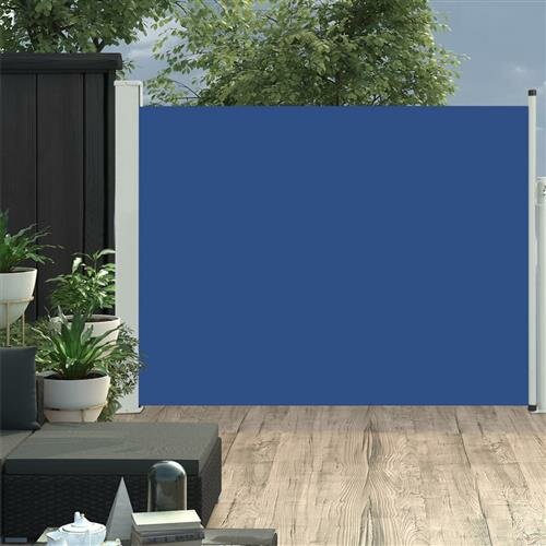 vidaXL Ausziehbare Seitenmarkise 140&times;500 cm Blau