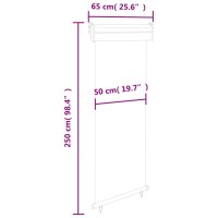 vidaXL Balkon-Seitenmarkise 60 &times; 250 cm Braun