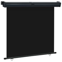vidaXL Balkon-Seitenmarkise 160 × 250 cm Schwarz