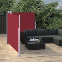 vidaXL Ausziehbare Seitenmarkise Rot 100 x 600 cm