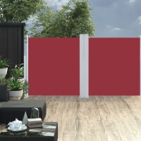 vidaXL Ausziehbare Seitenmarkise Rot 100 x 600 cm