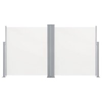 vidaXL Ausziehbare Seitenmarkise Doppelt 170 x 600 cm Creme