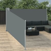 vidaXL Ausziehbare Seitenmarkise Anthrazit 120 x 1000 cm