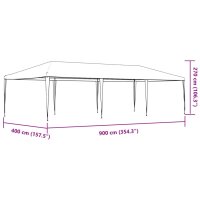 vidaXL Partyzelt 4 x 9 m Wei&szlig;