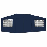 vidaXL Profi-Partyzelt mit Seitenw&auml;nden 4&times;6 m Blau 90 g/m&sup2;