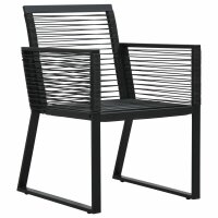 vidaXL Gartenst&uuml;hle 2 Stk. Schwarz PVC Rattan