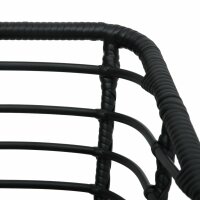 vidaXL 3-tlg. Bistro-Set Poly Rattan Schwarz