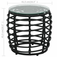 vidaXL 3-tlg. Bistro-Set Poly Rattan Schwarz