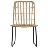 vidaXL Gartenst&uuml;hle 2 Stk. Poly Rattan Eiche