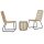 vidaXL 3-tlg. Bistro-Set Poly Rattan Eiche