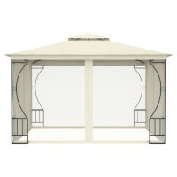 vidaXL Pavillon mit Netz 300x300x265 cm Creme