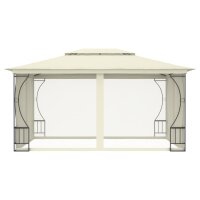 vidaXL Pavillon mit Netz 300x400x265 cm Creme