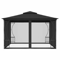 vidaXL Pavillon mit Netz 300x300x265 cm Anthrazit