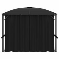 vidaXL Pavillon mit Vorh&auml;ngen 300 x 300 x 265 cm Anthrazit