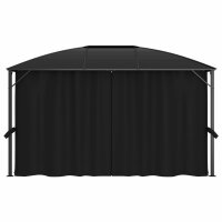 vidaXL Pavillon mit Vorh&auml;ngen 400 x 300 x 265 cm Anthrazit