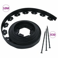 vidaXL Flexible Rasenkante mit 30 Nägeln 10 m 5 cm