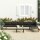 vidaXL 4-tlg. Garten-Ecksofa-Set mit Auflagen Aluminium und WPC