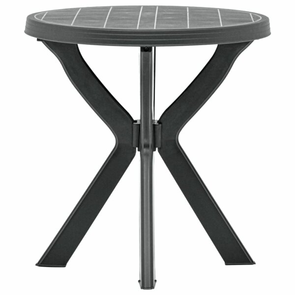 vidaXL Bistrotisch Anthrazit &Oslash;70 cm Kunststoff