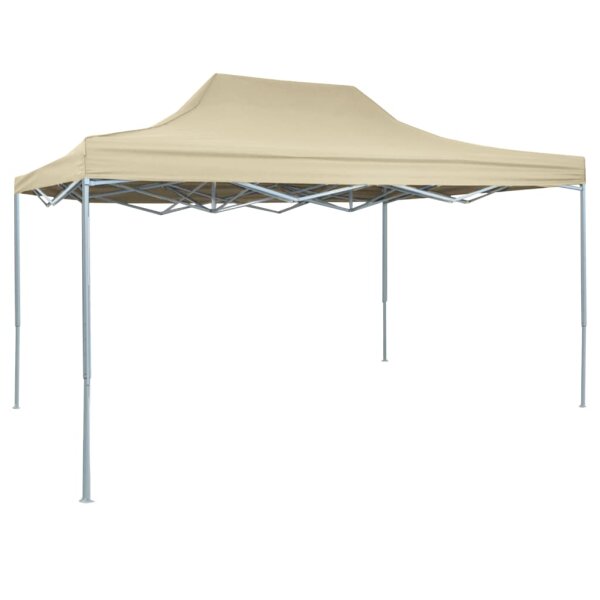 vidaXL Profi-Partyzelt Faltbar 3&times;4 m Stahl Creme