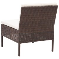 vidaXL 8-tlg. Garten-Lounge-Set mit Auflagen Poly Rattan...