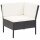 vidaXL 8-tlg. Garten-Lounge-Set mit Auflagen Poly Rattan Schwarz