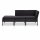 vidaXL 3-tlg. Garten-Lounge-Set mit Auflagen Poly Rattan Schwarz