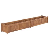 vidaXL Hochbeet 200x30x25 cm Massivholz Teak