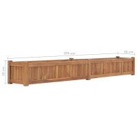 vidaXL Hochbeet 200x30x25 cm Massivholz Teak