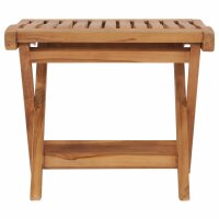 vidaXL Klappbarer Fu&szlig;hocker 46,5&times;49&times;41,5 cm Massivholz Teak