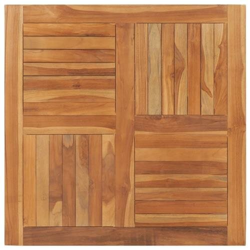 vidaXL Tischplatte Massivholz Teak Quadratisch 90&times;90&times;2,5 cm