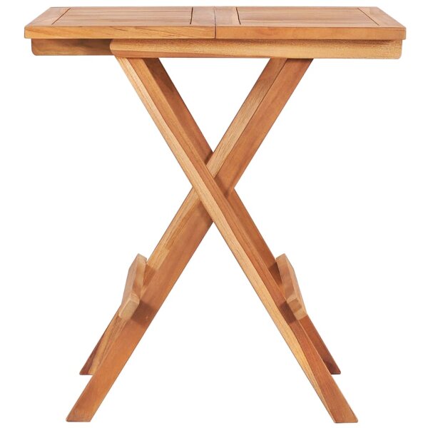 vidaXL Klappbarer Bistrotisch 60 x 60 x 65 cm Teak Massiv